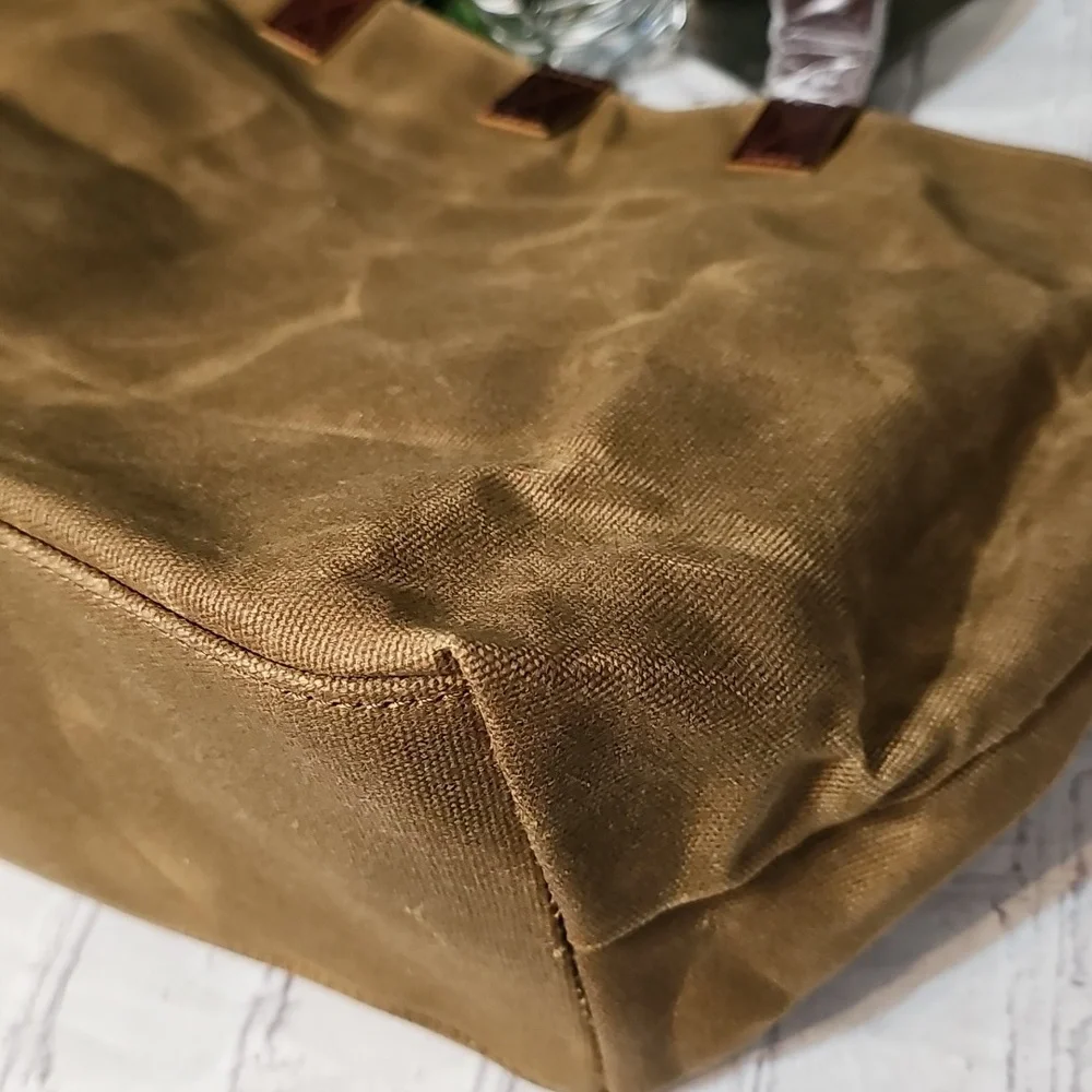 Oiled Canvas Tote/Crossbody Bag In Spice NWOT